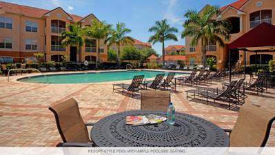 Florida apartment complex with resort-style pool